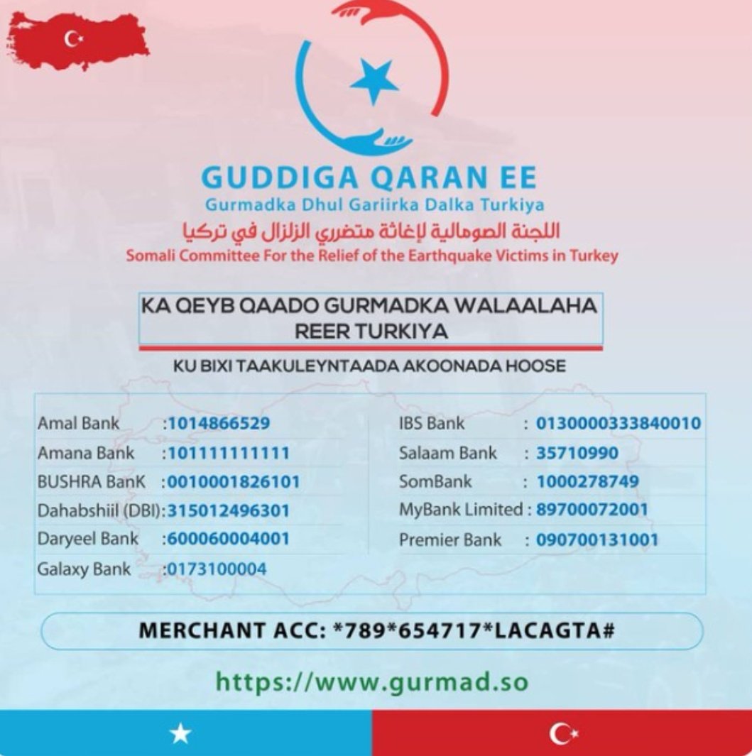 EIshmael_'s tweet photo. #Somalia will never prosper because its political leaders are hypocrites who only engage in actions for the sake of photo opportunities.  It is concerning that the somali government officials responded differently to the recent flooding disasters at home compared to the Turkish earthquake earlier this year. Back in March, there was an outpouring of donations and support for Turkey during their earthquake crisis. However with the current flooding emergencies impacting Somali homes and ability to access food, there has been less of a government-led response. 

👇👇👇 Read!