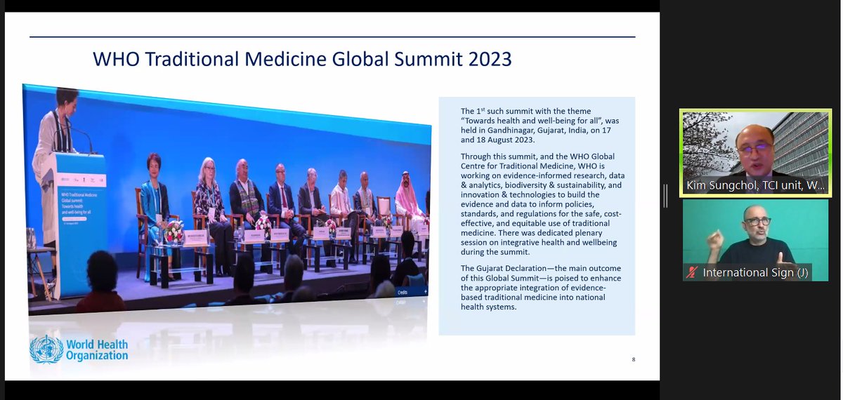 TCIHdeclaration's tweet image. 📢 Live from the PAHO webinar on Traditional and Complementary Medicine 🌏
Vision: A world where everyone has the right to choose and access TC healthcare to achieve #health and #wellbeing and #UHC, while contributing to #planetaryhealth and #sustainabledevelopment.