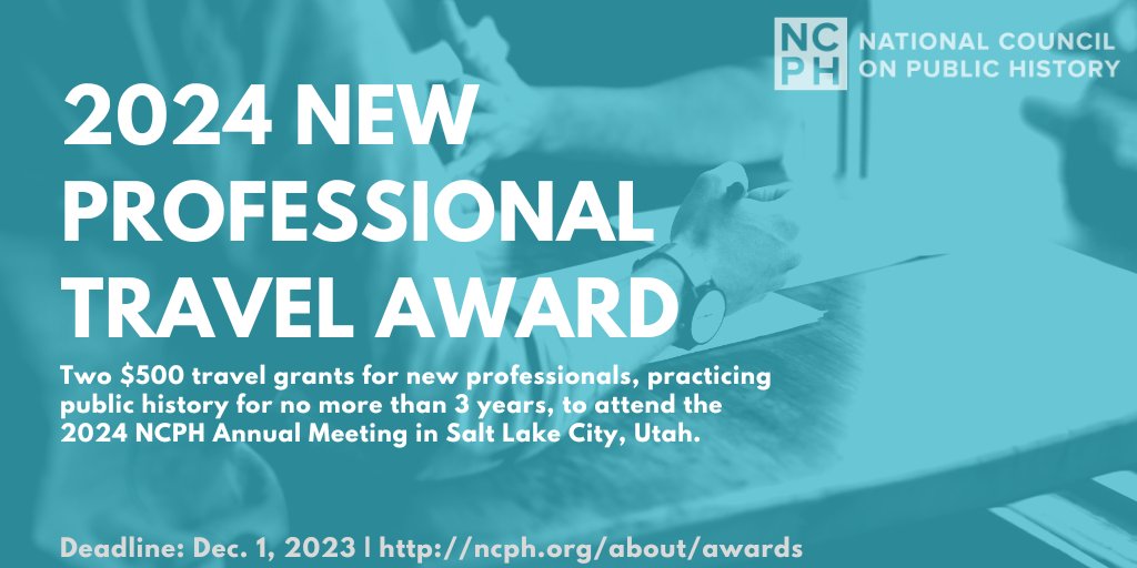 NCPH_NPstudent's tweet photo. There is still time to apply! NCPH is looking for students and new professionals eligible for our Travel and Project Awards. Deadline is Dec.1.  More info here: https://t.co/lcfKMEOnz8 https://t.co/ewHuHVRajh