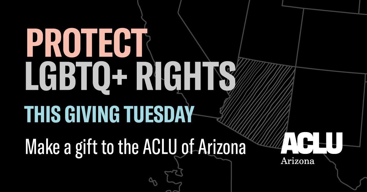 This Giving Tuesday, partner with the ACLU of Arizona to help ensure a better future for ALL Arizonans. Become a member or make a tax-deductible gift today. buff.ly/40HMiWu