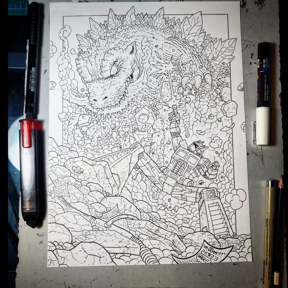 bustermoody's tweet photo. Godzilla vs. Optimus Prime commission.

Hit up inky@inkyknuckles.com for a commission of your own. 

#godzilla #optimusprime #transformers https://t.co/nTjpqMSA02