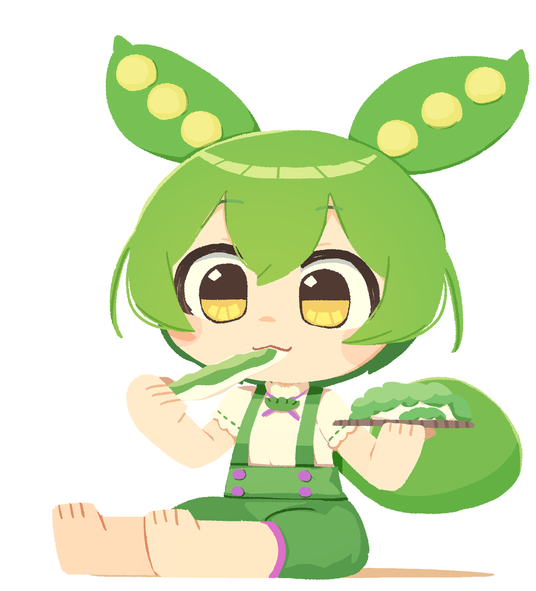 ずんだもん 「ずんだもちもん」|このほしのイラスト