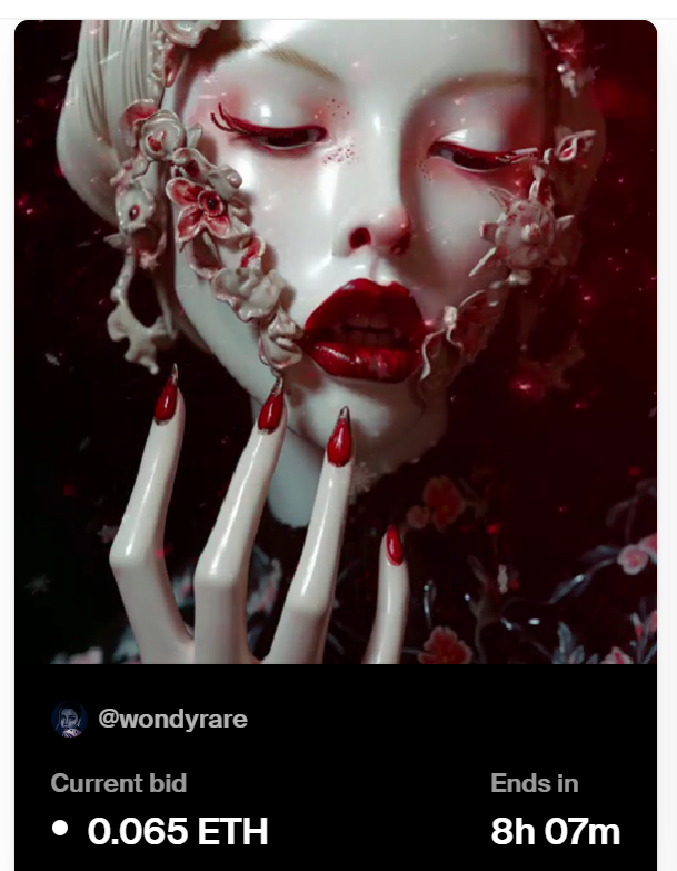 packphour's tweet photo. 8 hours left on my bid for @wondyrare's "#retroRed" piece ๐ค
let me reiterate, ive said many times before, theres so much great art out there by artists, that sometimes it's the artist themselves, that makes the difference & collectors, i cant say enough about wondy as a person https://t.co/LEhN2QZu3f