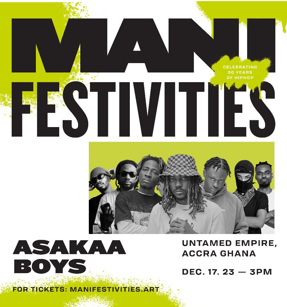 manifestive's tweet photo. On dem on dem! Asakaa pulling up sharply 🚀
#manifestivities23 

Get your 🎟️ 
https://t.co/EVOTnUJ3co https://t.co/vpQ8eADUeV