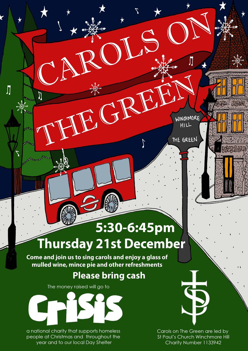 One of the highlights of the year is Carols on the Green. Make sure 21 December is in your diary, and join us on Winchmore Hill Green for the most festive of evenings!