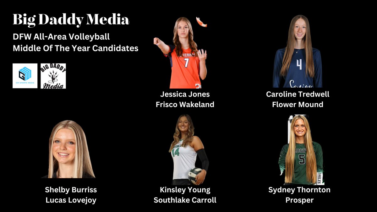 Try getting the ball past these ladies
DFW All-Area Middle Of The Year Candidates

- Jessica Jones
- Caroline Tredwell
- Shelby Burriss
- Kinsley Young
- Sydney Thornton

All-Area teams and Superlatives will be announced on Friday December 1st, 2023!
<a href="/GMsportsmedia1/">GM Sports Media</a>
<a href="/BigDMedia19/">BigDMedia</a>