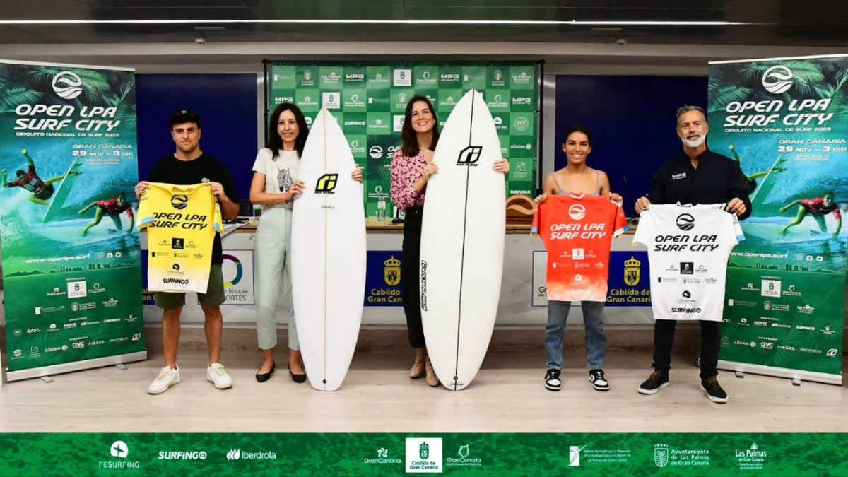 Presentada la sexta edición del OPEN LPA SURF CITY que coronará a los nuevos campeones nacionales de surf 2023. 🏆Del 29 nov al 3 dic en La Cícer > Gran Canaria 🤙