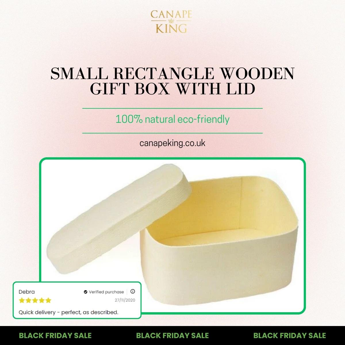 🌿✨ Gift Nature's Elegance! 🎁 Canape King's Small Rectangle Wooden Gift Boxes are 50% OFF this Black Friday! 🛍️

Order here: canapeking.co.uk/products/small…

#BlackFridayDeals #BlackFridaySale #CanapeKing #CanapeKingSale  #partyneeds #partysupplies #weddingsupplies #eventsupplies