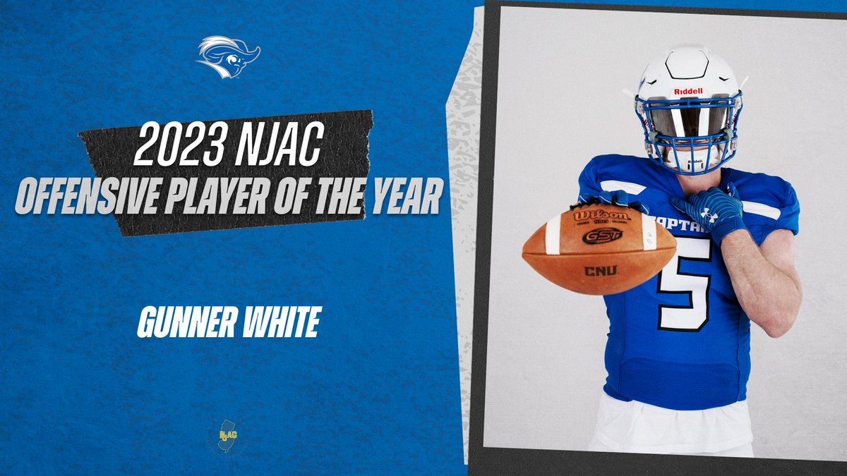 Congrats to Gunner White on winning the 2023 NJAC Offensive Player of the Year Award!