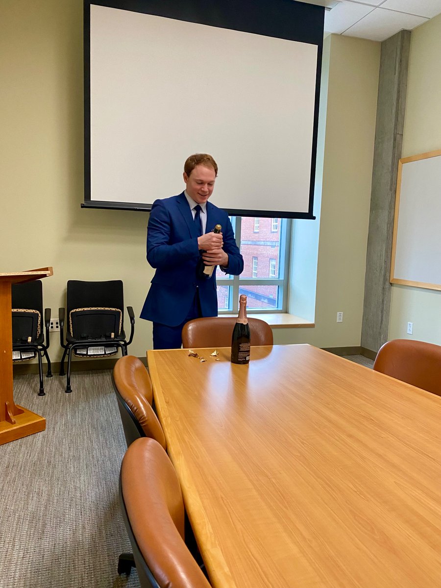 Congrats Dr. Aaron Keeler on an incredible PhD defense!!! We are so proud of you! 🍾🎓 @DukeChemistry