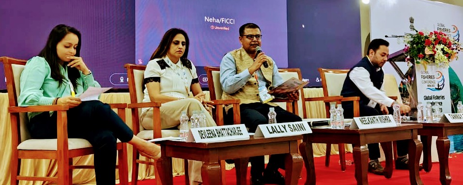 "Women vendors are not only last mile fish delivery agents but they are brand ambassadors of local produce" , said <a href="/Neelneelkanth/">Neelkanth</a>
During <a href="/GFCINDIA2023/">Global fisheries conference India 2023</a>  the Industry connect session on Involvement of wowen in  Ahmedabad. #GFCIndia2023 #FishForFuture #PMMSY #MSJA #Fisheries4India