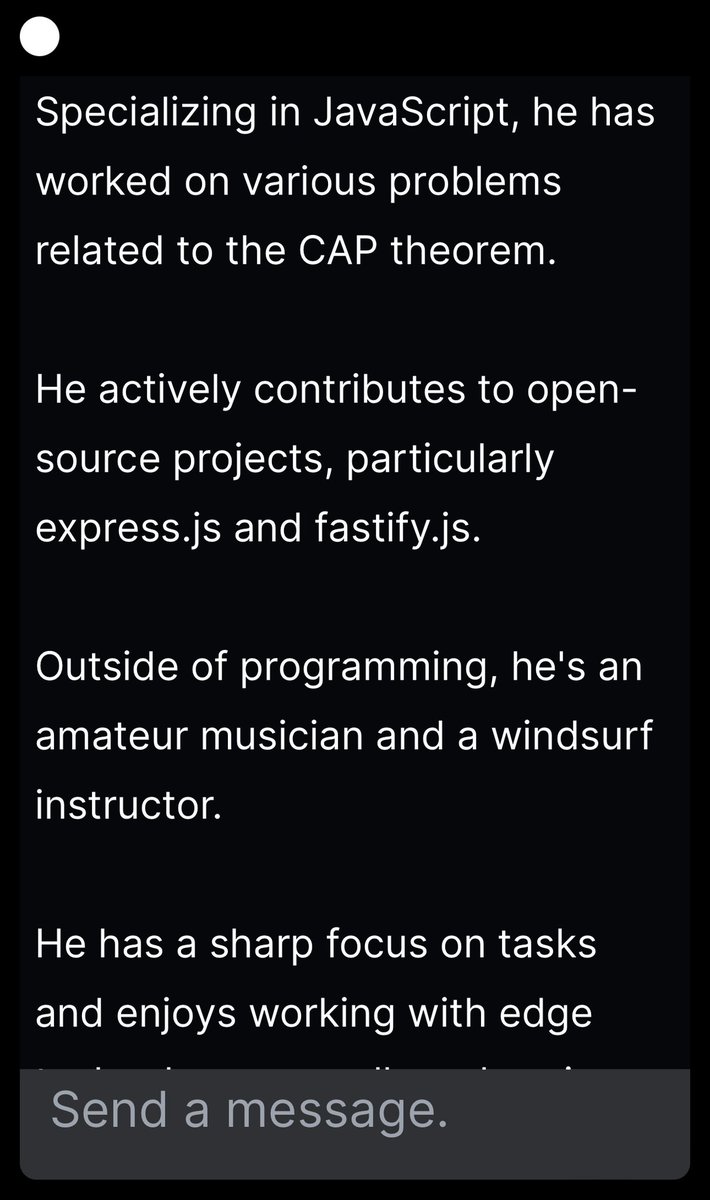 devcagatay's tweet image. #TinyAI reached 8000 AIs 🎉

If you go to tinyai.id/tiny and send the message “talk with cagataycali”, my AI identity will join the conversation.

There are 8000 more profiles like mine.

I can invite my friends’ artificial intelligences to my chat and get their…