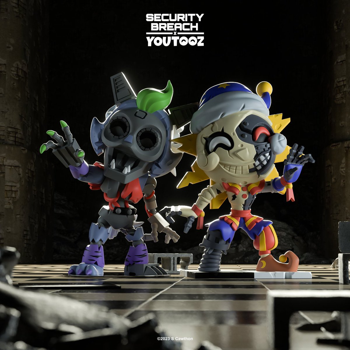 2023 FNAF Security Breach Ruin Plush -7 PCS Helpi Roxy-Talky