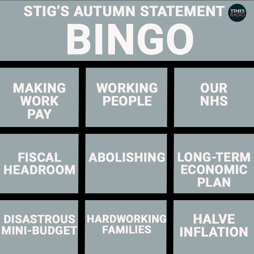 Tune to Times.Radio for everything you need to know on the autumn statement 📻 Pick your team, Aasmah or Stig, and fill in your card throughout the day. Tune in tomorrow morning to see who came out on top 🥊 @AasmahMir | @StigAbell | #TimesRadio