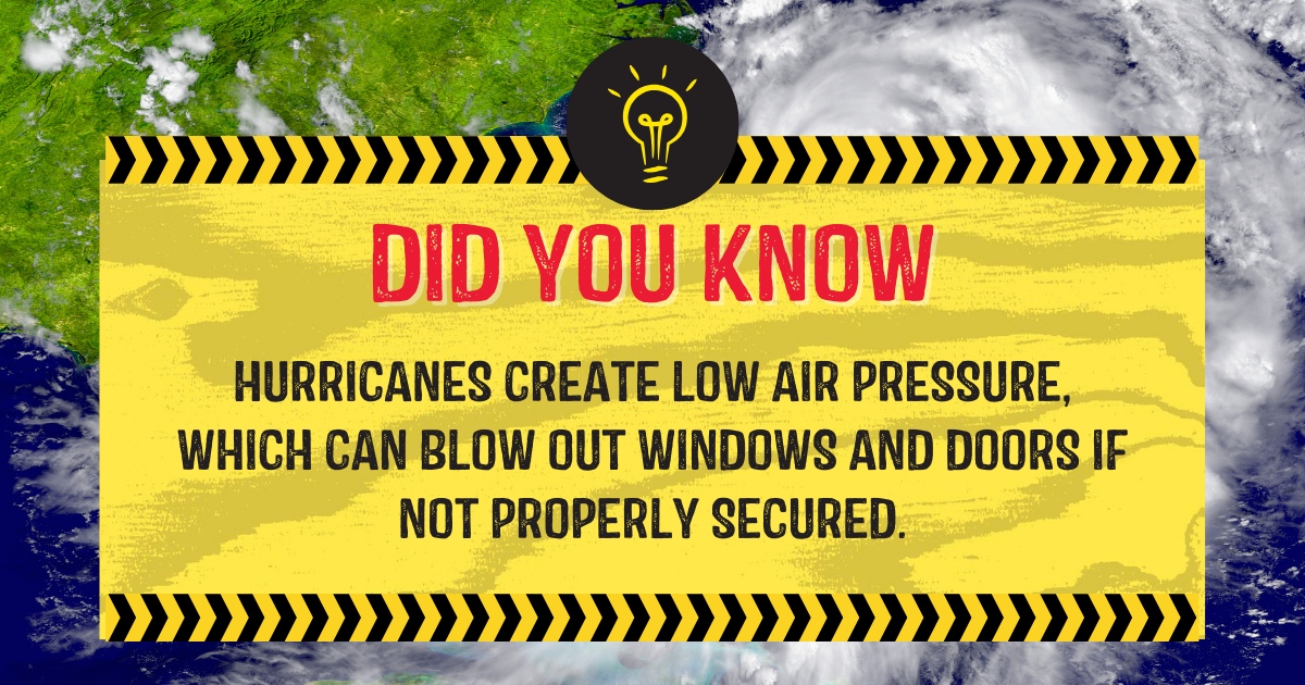 Did you know? Hurricanes create low air pressure, risking blown-out windows and doors. Safeguard your home with PLYLOX™ Hurricane Window Clips – the ultimate defense. Be proactive. Order now! #customerlove #plylox #plyloxhurricaneclips #protectyourproperty #hurricaneprotecti...