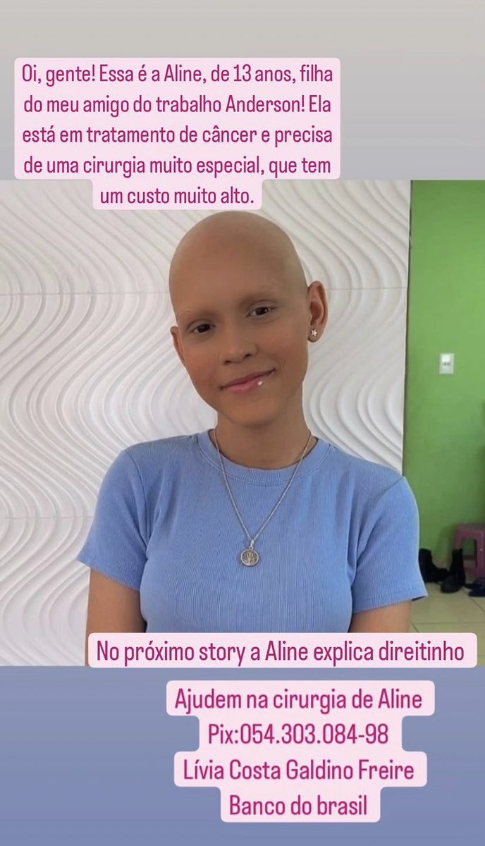 _marce11a's tweet photo. Oie! Divulgando aqui porque, realmente, há muita necessidade e é filha de um amigo do trabalho, servidor assim como alguns de nós! Peço que quem puder contribuir, qualquer ajuda é válida. RT do bem♥️
Pix: 054.303.084-98 https://t.co/YCuHoM5rTt