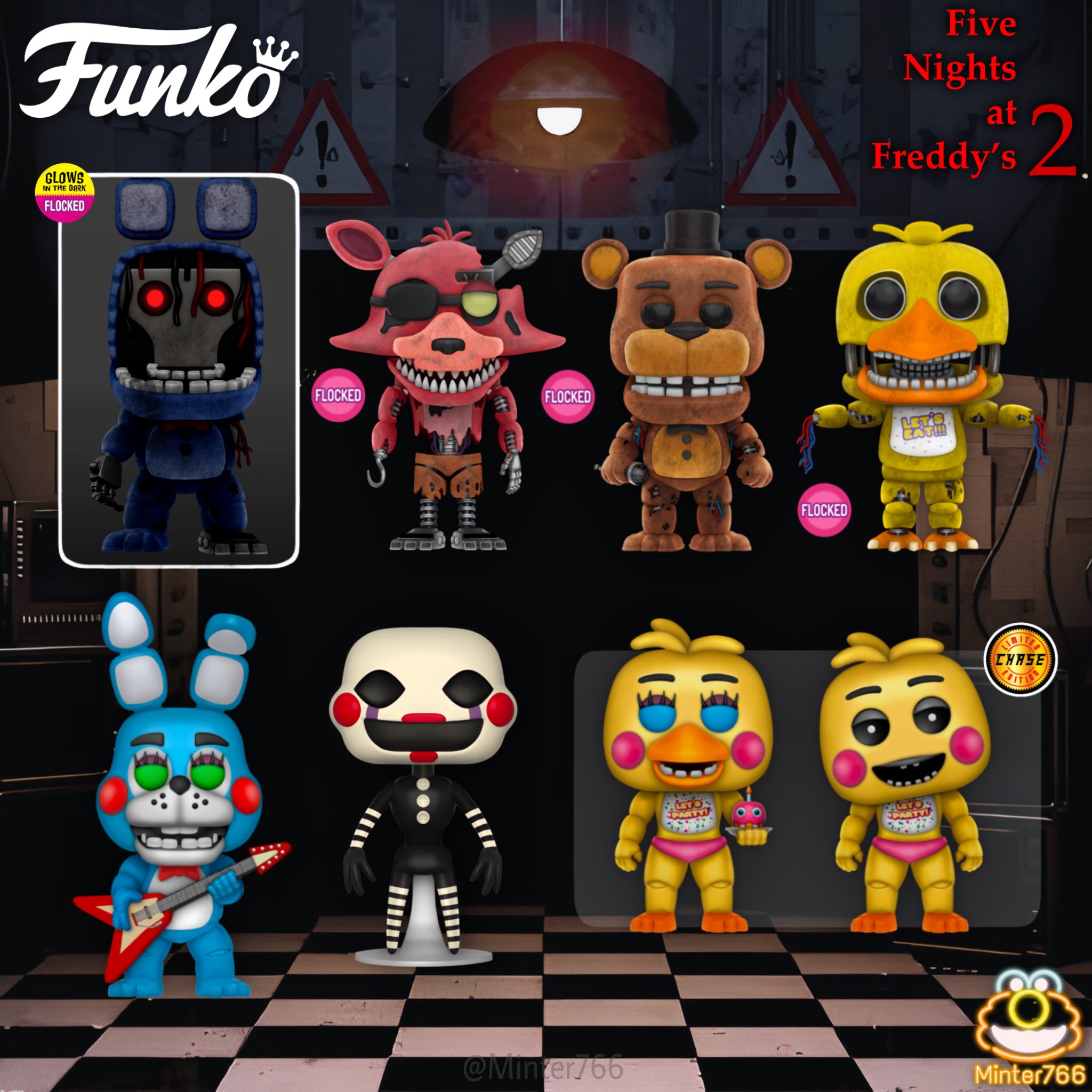 Paper Pals (3-Pack) - Five Nights at Freddy's 2, Funko Pop Concept. • • •  • #fnaf #fivenightsatfreddys #freddyfazbear #goldenfreddy…