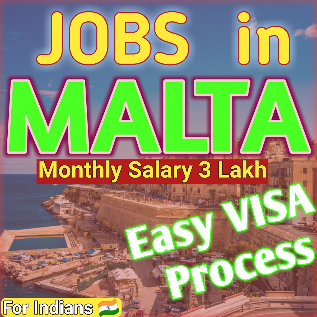 PrateekNailwal's tweet photo. Are you looking to work Abroad?  MALTA has open Great Job Opportunities for 2024  for Indians.

Check this out https://t.co/Q2LWMAzvER  

#workpermit #jobsinabroad #workvisa #malta #jobsinmalta #jobseekers  #visaconsultant #unskilledjobs https://t.co/jDz17JlHZI