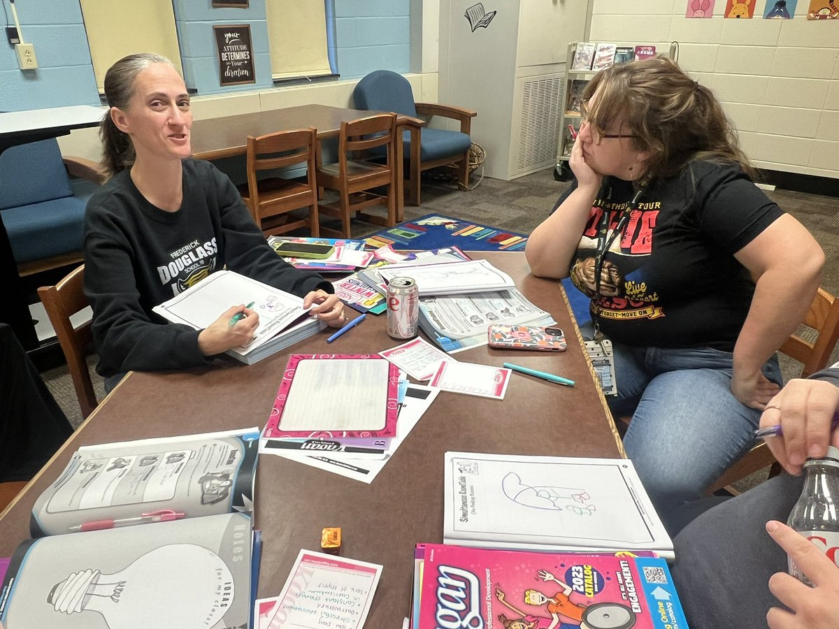 JessicaHeckard's tweet photo. Frederick Douglass 19  staff members participating Kagan PD today. Lots of team building and learning taking place! @brynn_kardash @DariaP1980 https://t.co/YKV8KNipJj
