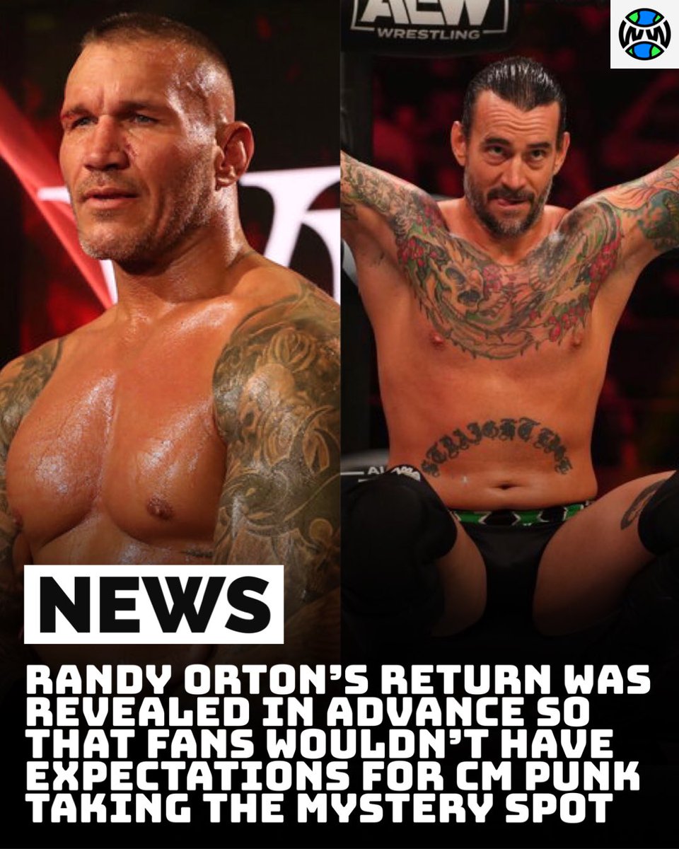 WrestlingWCC's tweet photo. Randy Orton’s return was reportedly revealed in advance so that fans wouldn’t expect CM Punk https://t.co/dKhOKhlJmr