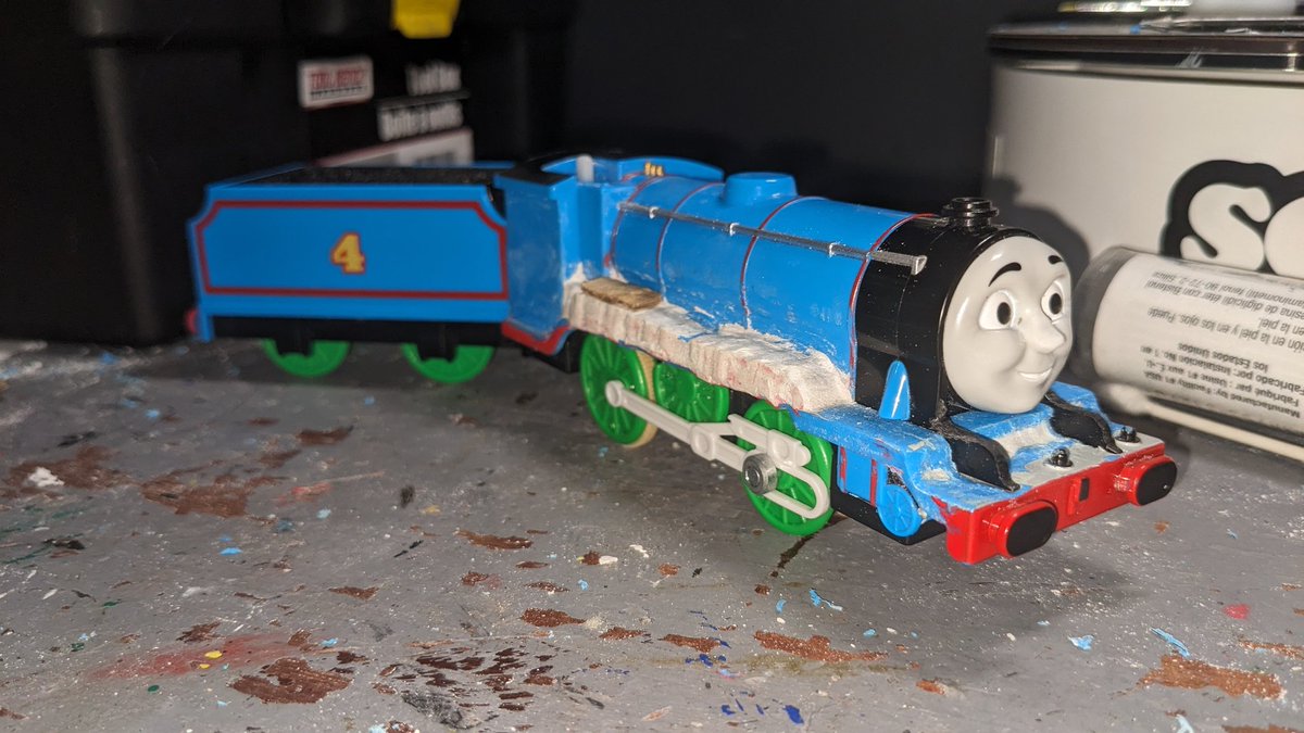 TB90ProdNew's tweet photo. Update on that 02 custom from this morning. His name isn't Dudley.
#thomas #thomasandfriends #plarail
#プラレー #プラレール #プラレールトーマス #tomy #tomythomas #plarailthomasandfriends #plarailthomascustom #plarailthomascustoms https://t.co/7Z7BqbEjJL
