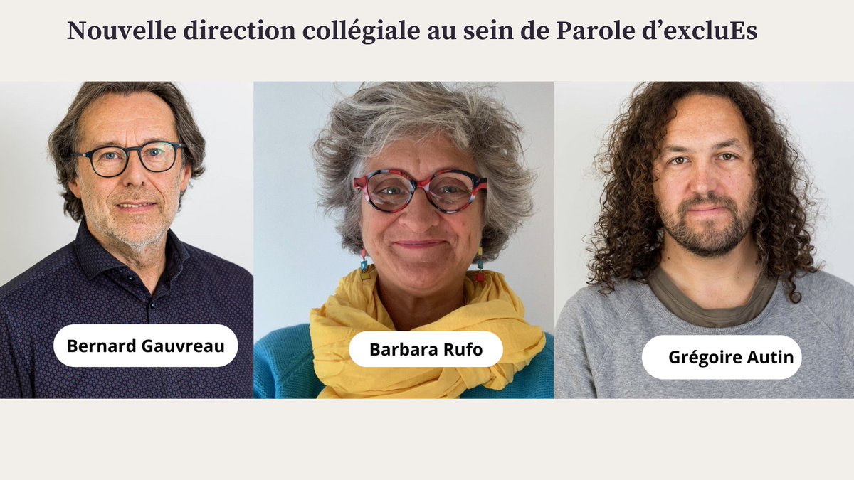 Nouvelle direction au sein de Parole d'excluEs. Lire l'article complet dans notre infolettre du mois de novembre ici : urlz.fr/kuaW