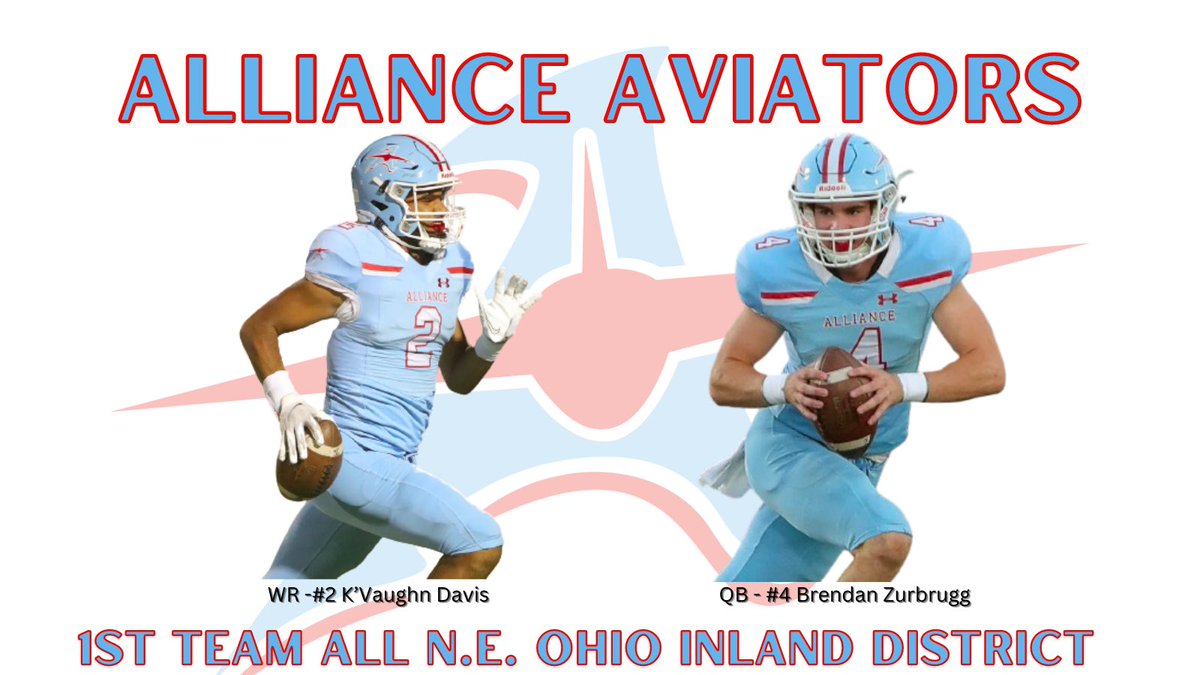 AVIATOR FOOTBALL (@aviatorfootbal1) on Twitter photo Congratulations <a href="/kvaughn555/">K’vaughn Davis</a> and <a href="/BrendanZurbrugg/">Brendan Zurbrugg</a> on being selected 1st Team All Northeast Ohio Inland District! #GoAviators #RepthatA Congratulations <a href="/kvaughn555/">K’vaughn Davis</a> and <a href="/BrendanZurbrugg/">Brendan Zurbrugg</a> on being selected 1st Team All Northeast Ohio Inland District! #GoAviators #RepthatA