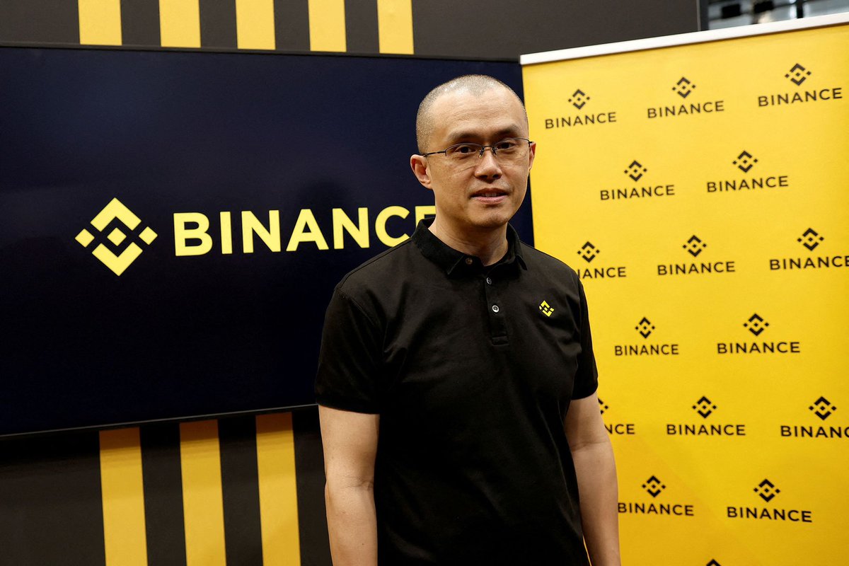 Tugsmedia's tweet photo. Breaking: CEO of the crypto exchange giant #Binance, agrees to step down. 

Will admit wrongdoing and agree to pay $4.3 billion in fines. 

#Changpeng https://t.co/C0J8JQSAo1