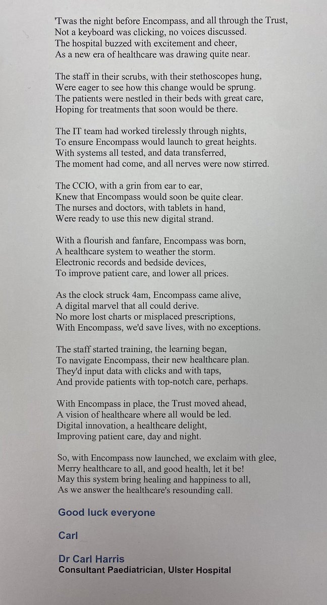 Angela Mooney (@angiemooon) on Twitter photo How fab is this by the talented Dr Carl Harris, consultant paediatrician, Ulster Hospital <a href="/setrust/">South Eastern Trust</a> #encompassni How fab is this by the talented Dr Carl Harris, consultant paediatrician, Ulster Hospital <a href="/setrust/">South Eastern Trust</a> #encompassni