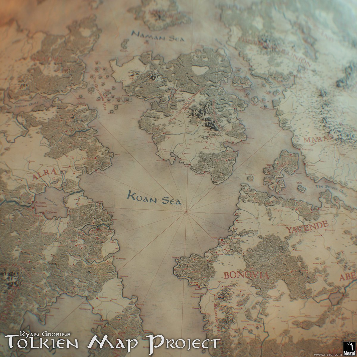 RyanGrobins's tweet photo. Something I've been working on recently is a procedural map style system that is heavily guided by the look of Tolkien's maps. I will be releasing a comprehensive 'making of' and icon pack soon. Stay tuned!
https://t.co/tMTJrUYkz6
#Tolkien #map #CG #LotR #TolkienArt https://t.co/P9EXRWVri2