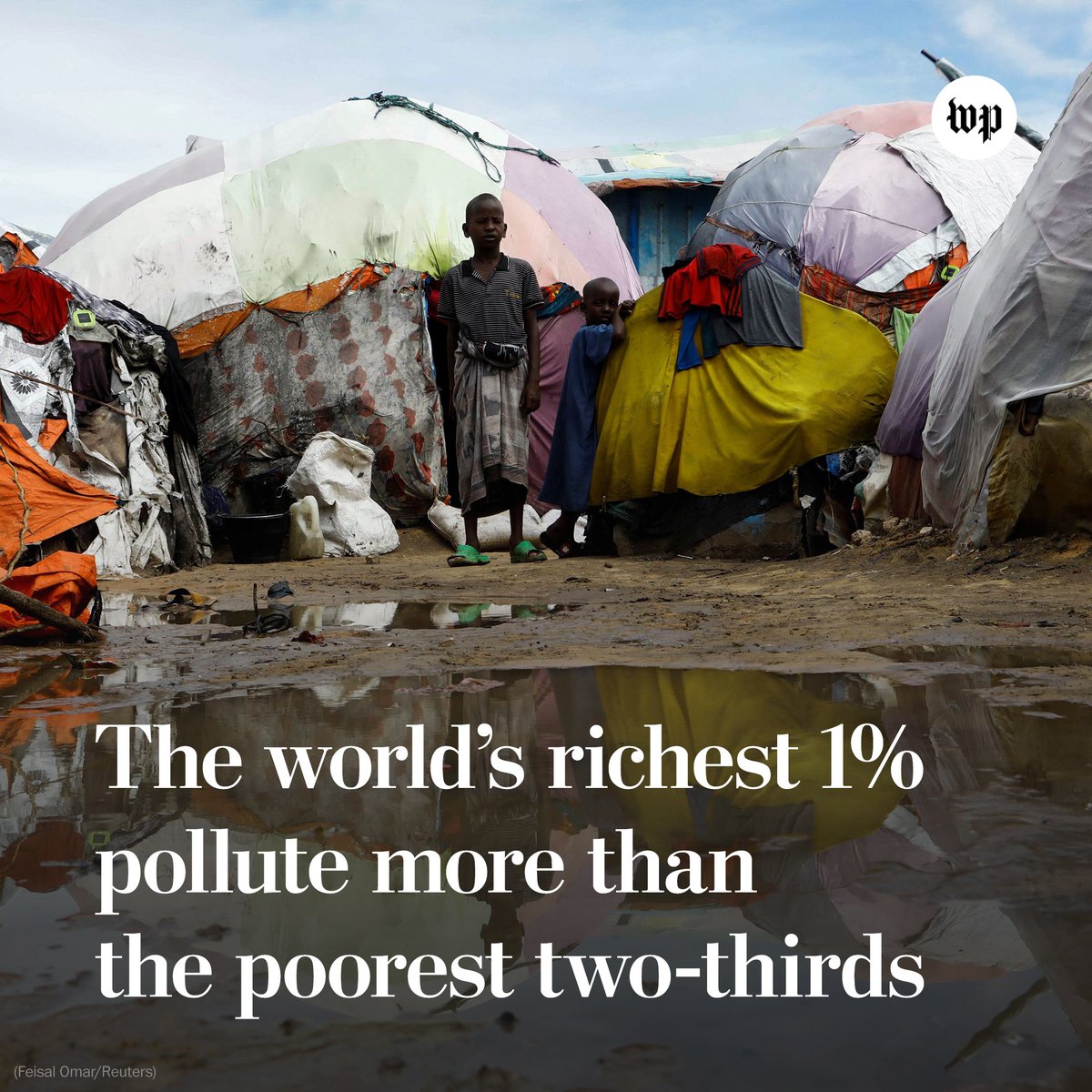 washingtonpost's tweet photo. The world’s richest 1 percent generated as much carbon emissions as the poorest two-thirds in 2019, according to a new Oxfam report that examines the uber-wealthy’s lavish lifestyles and investments in heavily polluting industries. https://t.co/QLhN72JWiy https://t.co/HshbLEpfxw