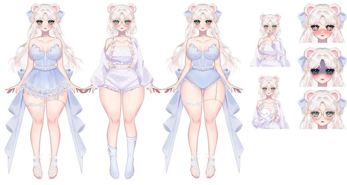 jubi_vt's tweet photo. Hi~ I’m Jubi, a dreamy bear vtuber✨
My job is to collect daydreams and keep nightmares in check 😤

┈┈┈┈୨♡୧┈┈┈┈

   ✦ Oshi marks: 💭✨ 
   ✦ Art Tag: #jubillust
   ✦ Twitch: https://t.co/EG6mUXRyqB
  
┈┈┈┈୨♡୧┈┈┈┈

   ✦ Reference sheets

#Vtuber #ENVtuber https://t.co/ZYGMUELFzS
