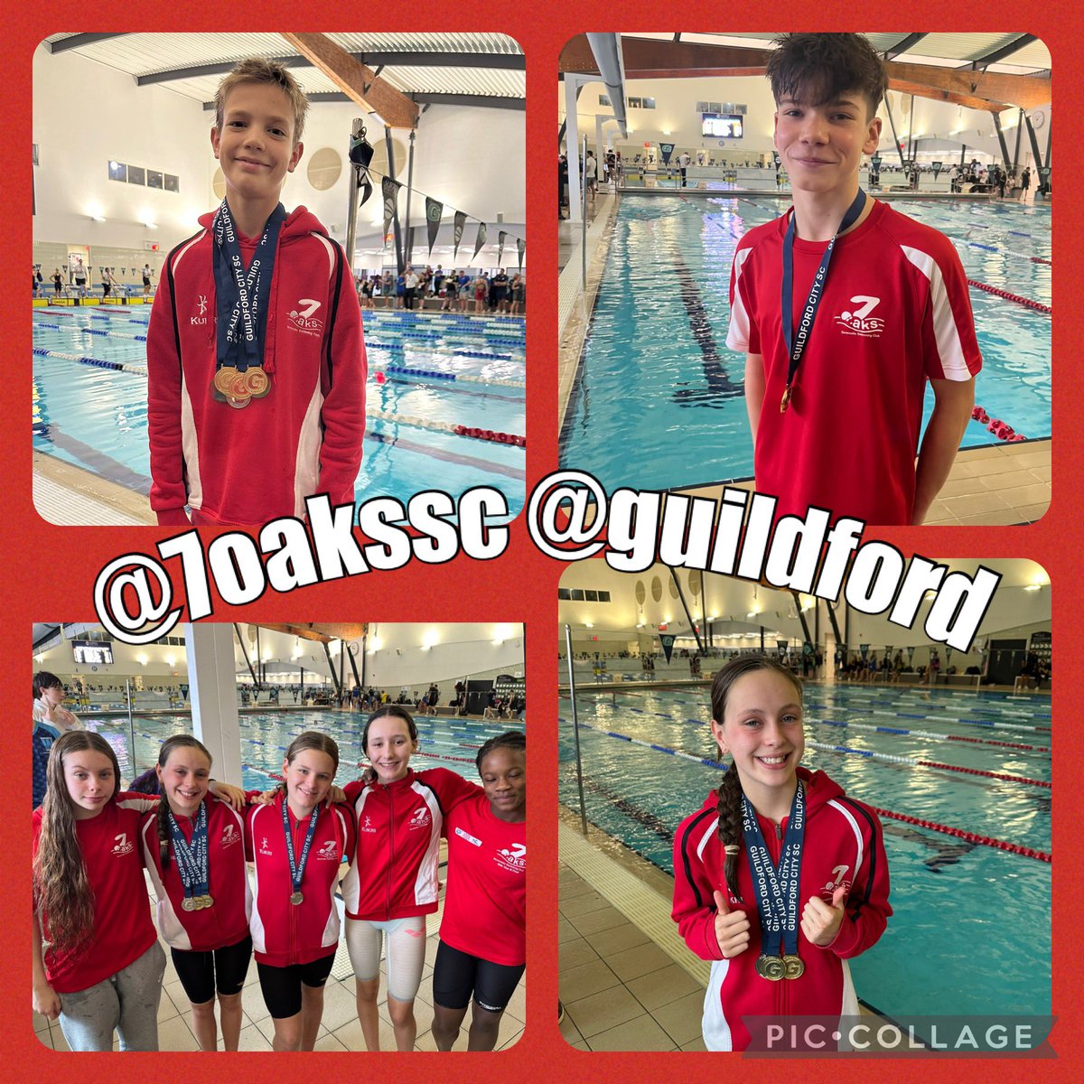 7oaksSwim's tweet photo. Guildord Level 2

Another fantastic weekend of racing from our older swimmers. Great skills, step ups, medals, PBs &amp; 5 new winter national qualifying times!

Great performance swimmers! Thank you Coaches. Matt, Fiona and Jon &amp; our dedicated TMs 
Tracy and Hayley. 
#oaksonfire https://t.co/62xxAl09xi
