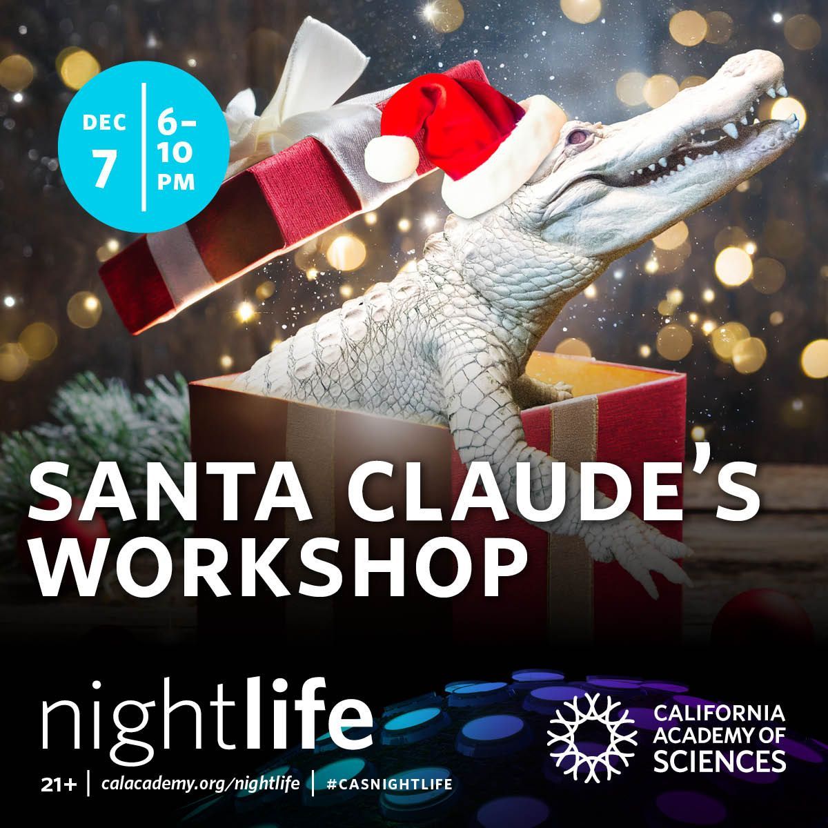 sfbazaar's tweet image. San Francisco Bazaar is excited to back at @Calacademy! Join us for a night of local made goods, cocktails, Claude the crocodile more at our NightLife Holiday Bazaar! Thursday December 7th 2023 from 6-10 PM, 21+ Visits us at sanfranciscobazaar.org/shows/night-li…  to see our amazing makers.