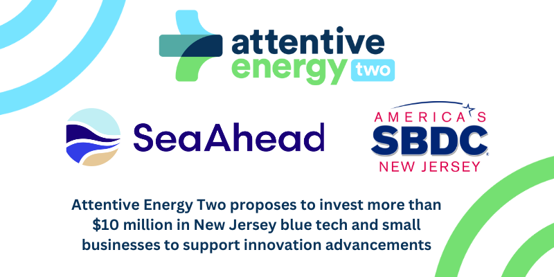 ThisIsAttentive's tweet photo. Standing up NJ's #offshorewind industry requires a vibrant, local &amp; diverse innovation ecosystem.

We are excited to announce two of our proposed #AE2 partnerships advancing NJ's innovation + small business development w/ @SeaAhead &amp; @NJSBDC!

Read more: https://t.co/6tpSbO0zh7 https://t.co/Z7vCDw7wie