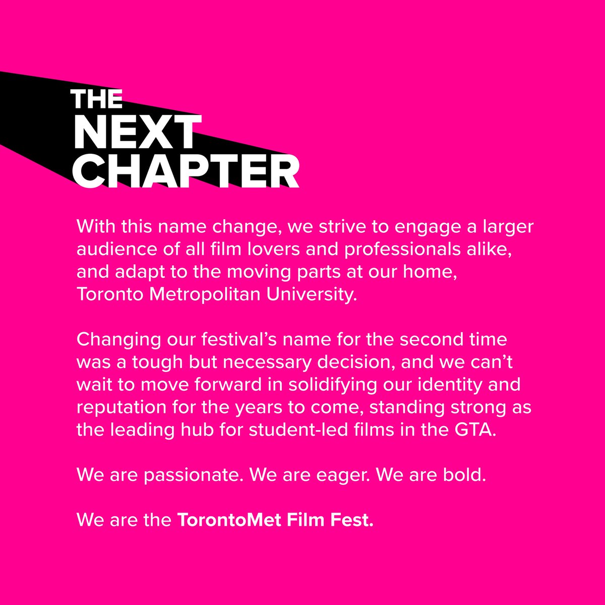 TorontoMetFF's tweet photo. New name, new logo, new beginnings 😎 https://t.co/zxFrwWrKDs
