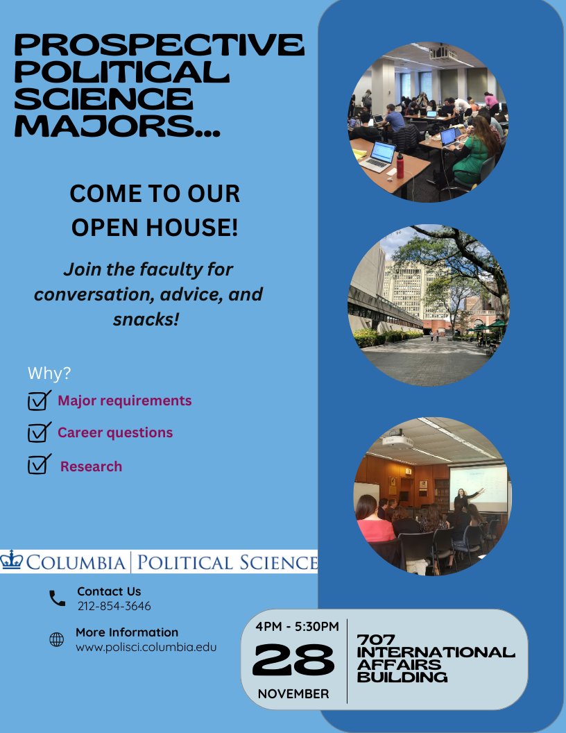 We look forward to welcoming prospective majors to the department on Tuesday, November 28!