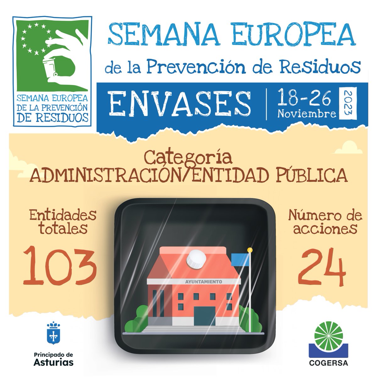 ♻️ADMINISTRACIONES PÚBLICAS♻️

Asturias suma 103 entidades que esta semana participan en alguna de las 24 acciones registradas en esta categoría.

ℹ️hogaresresiduocero.es/103-entidades-…

#EWWRAsturias #EWWR2023 @2ewwr