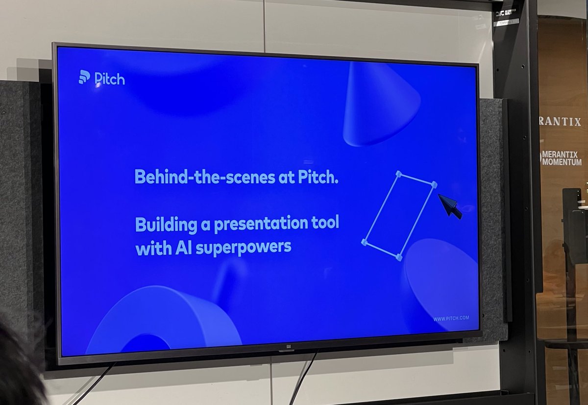 Deep diving into <a href="/Pitch/">Pitch</a>’s new #ai update at merantix ai campus tonight. Let’s see how founders will be able to benefit from it 👀