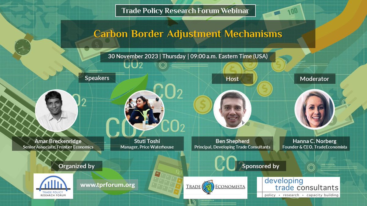 Is the implications of CBAMs keeping you up at night?

We’ve got you covered!
-Join us THURSDAY, November 29th at 9 AM ET/ 1500 CET for a n insightful conversation about it with Amar Breckenridge <a href="/FrontierEcon/">Frontier Economics</a> and <a href="/StutiToshi/">Stuti Toshi</a> .

Sign up here: lnkd.in/djsHY4Pz.
