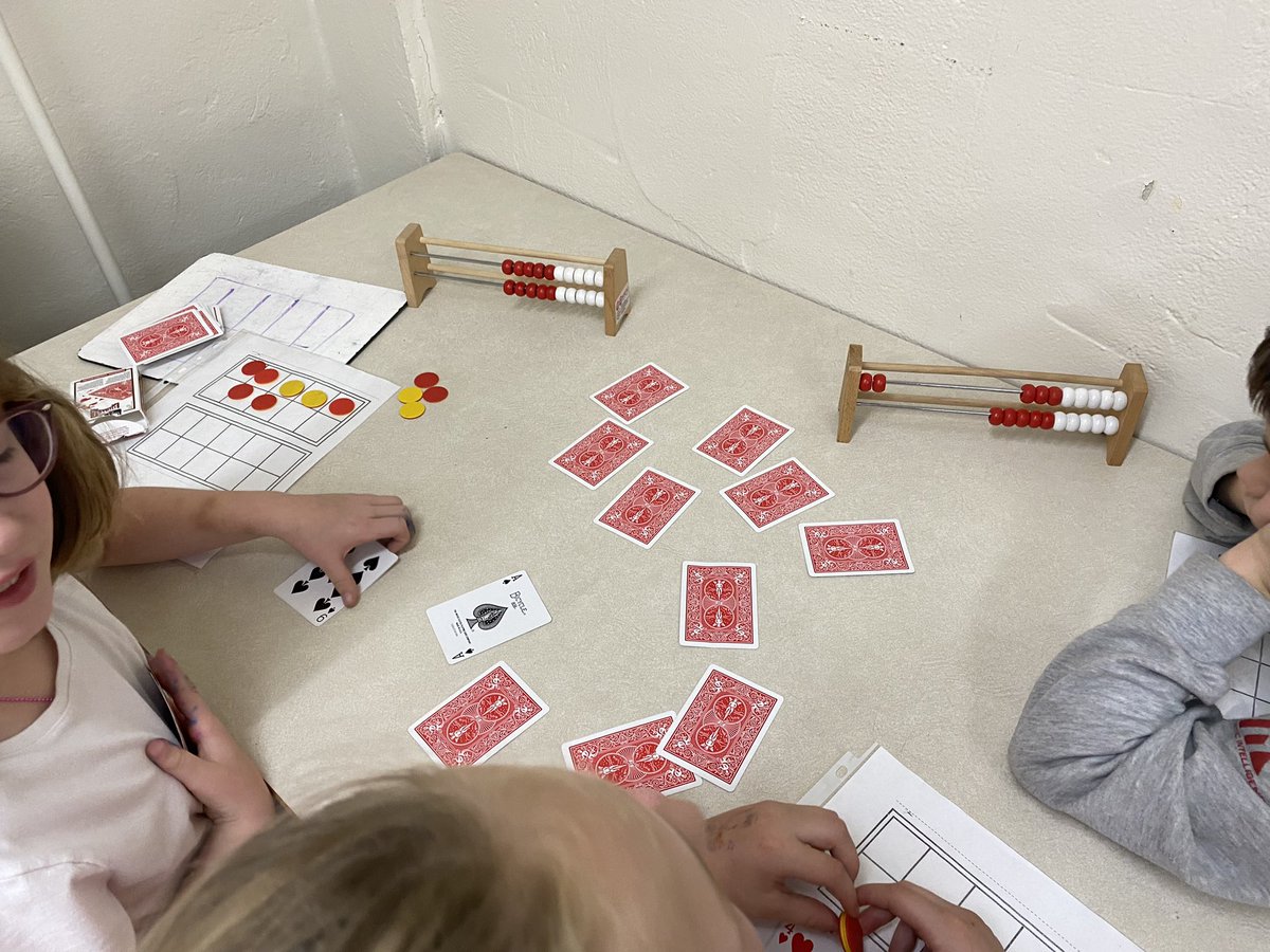 Reviewing Combos of ten in Grade 3 Thompson with a game of ten friends concentration #jwmft #HRCEmath