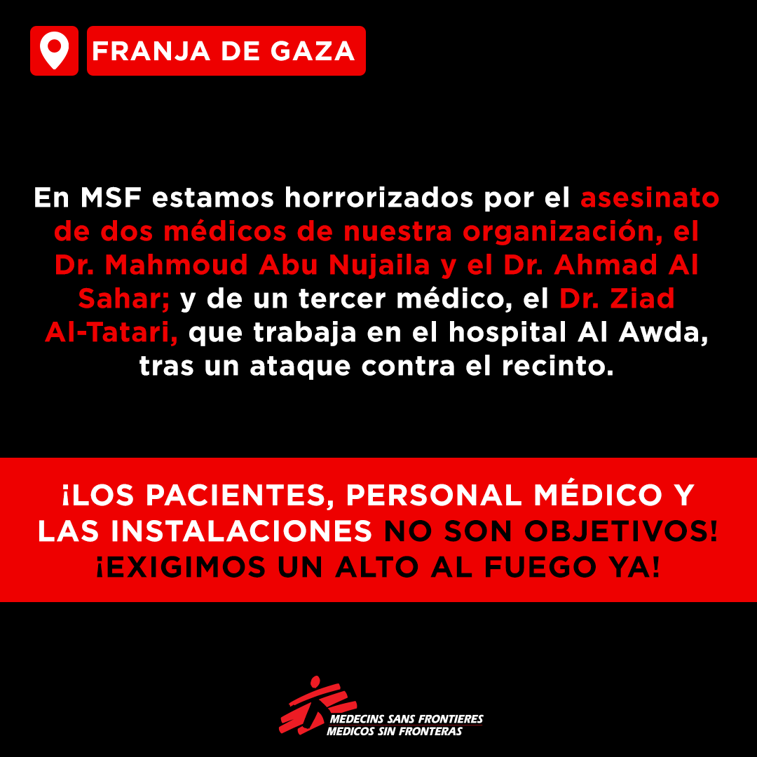 MSF_Mexico's tweet photo. ⚫️Condenamos enérgicamente este ataque y pedimos una vez más que se respeten y protejan las instalaciones médicas, el personal y los pacientes.
👉 https://t.co/0Tegs3s1KI https://t.co/YN9LgIWW4q