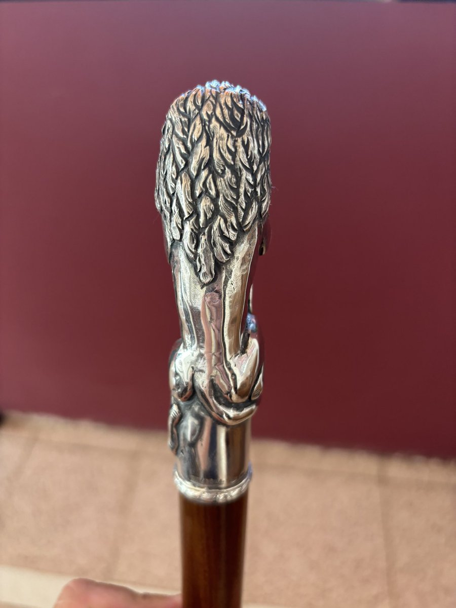 PregoneroL's tweet image. Che, está espectacular este bastón presidencial.  Además Pallarols mintió diciendo que Milei lo habia llamado para pedirle un baston con melenita.  Procedan con este orfebre 🦁🇦🇷