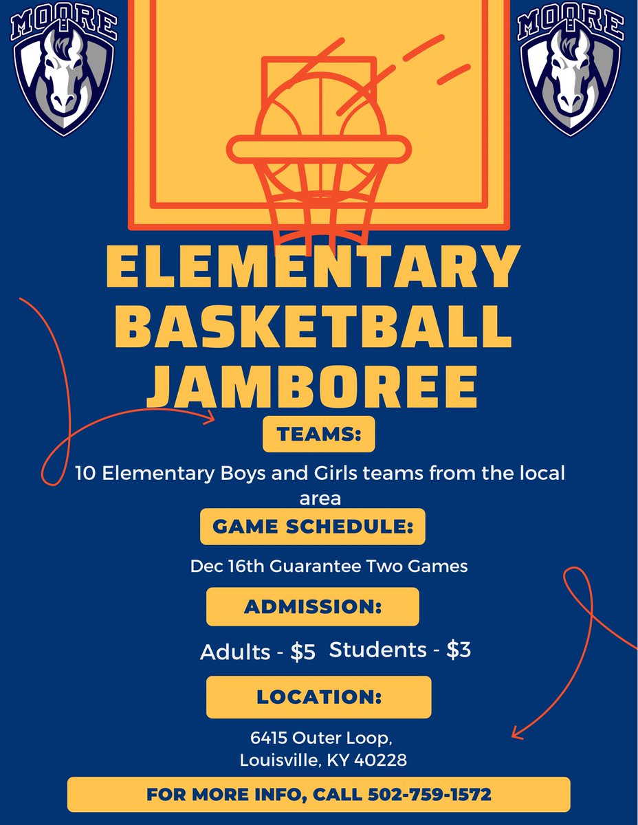 Lady Mustangs Basketball team is hosting our First Annual Elementary Basketball Jamboree 
Please join us for a great time watching some b-ball games and get your shop on at the Craft Fair in between games!! <a href="/CoachHoke32/">Coach Hoke</a> <a href="/mooremustangs/">THE Marion C. Moore</a> <a href="/SmyrnaWildcats/">Smyrna Elementary</a> <a href="/Moore_Athletics/">Marion C. Moore Athletic Department</a>