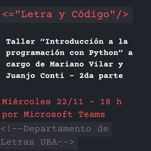 Departamento de Letras (UBA) tweet media