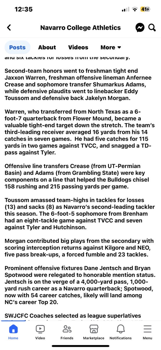 Blessed to receive 
2023 All-SWJCFC Second Team DB
<a href="/NCDAWGPOUND/">Navarro Football</a> <a href="/coachryantaylor/">Ryan Taylor</a> <a href="/geoff_terry/">Coach Geoff Terry</a> <a href="/TherealMarcJay/">Coach Jonassaint</a> <a href="/mark_gibson9/">Coach Mark Gibson</a>