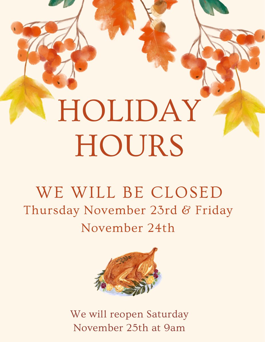 BooneAreaLib's tweet image. Happy Thanksgiving! We will be closed Thursday and Friday. We will reopen Saturday!