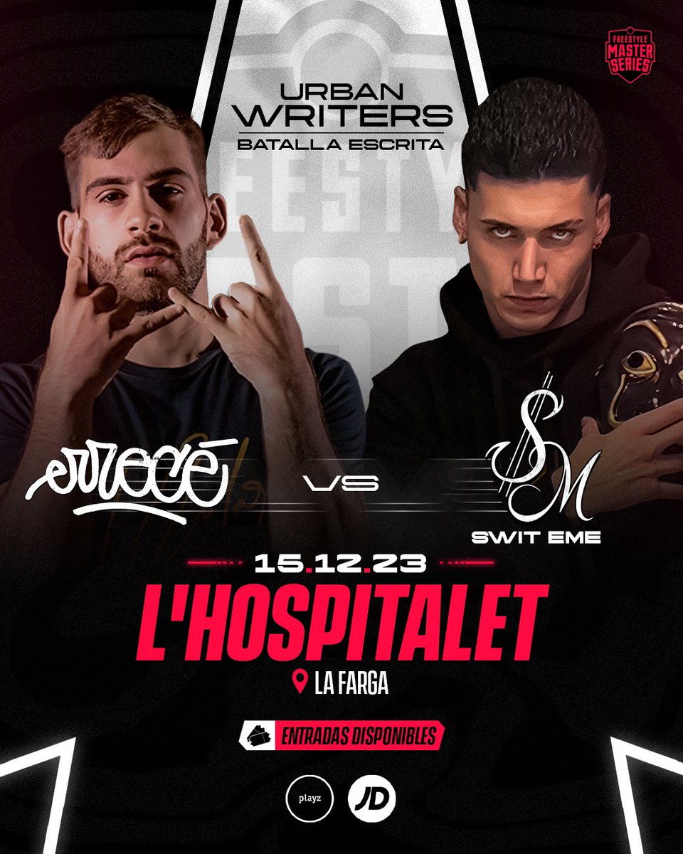 FMSEspOficial's tweet image. UNA EXHIBICIÓN A LA ALTURA DE #FMSFINALS 🔥✍🏼

Por primera vez en #FMSEspaña tendremos una batalla escrita: Errecé 🆚 Swit Eme ⚔️