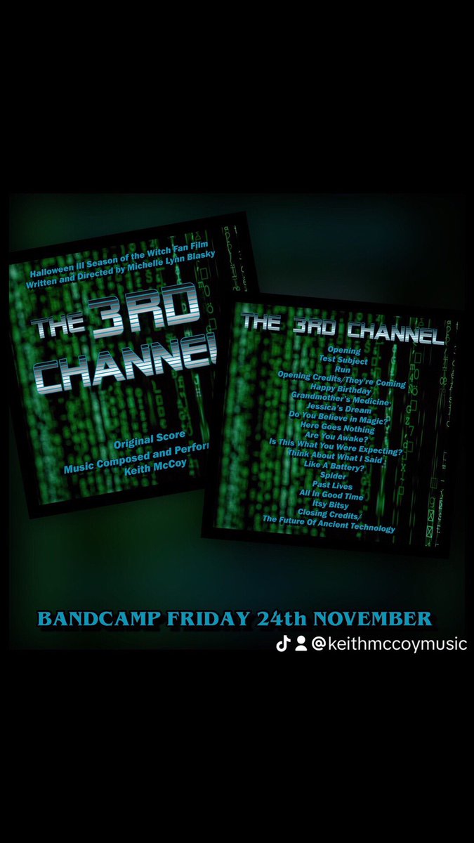 The score for the Halloween 3 fan film - The 3rd Channel, is being released on Bandcamp this Friday ☘️💀🎃 Follow here so you don’t miss it keithmccoy.bandcamp.com/album/synthetx 😊