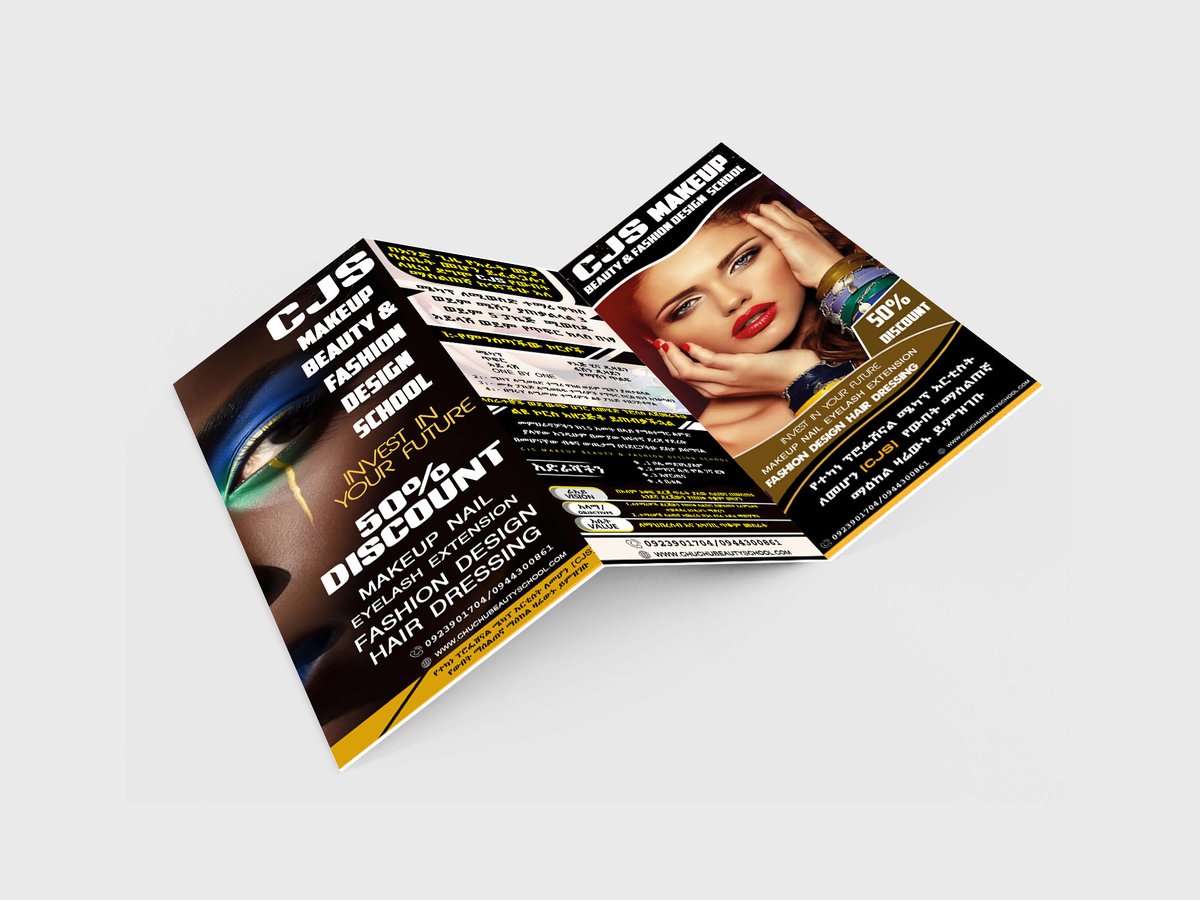 TiretGraphics's tweet image. for CJS Makeup beauty and fashion design school #flyer_design